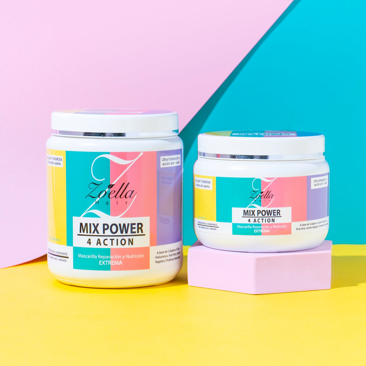 Repara, hidrata, engrosa y combate la caída capilar con nuestra mascarilla: MIX POWER 4 ACTION